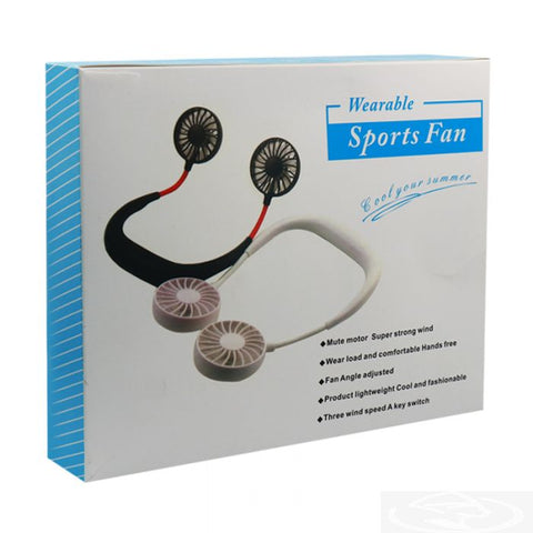 ZY-A1 Portable Sports Neck Hanging USB Rechargeable Wearable Necklace Electric Fan